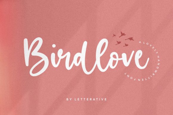 Birdlove: A Handwritten Typeface for Dreamy Brand Identities