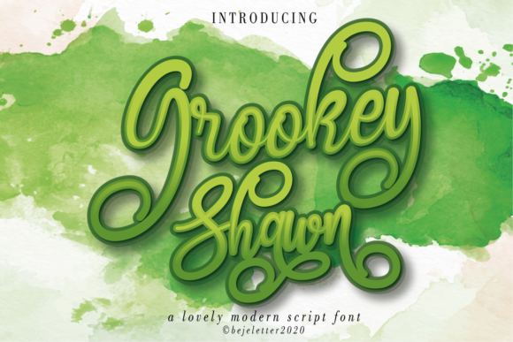 Grookey Shawn: The Sweet Script Font for Polished Branding