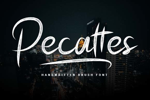 Pecattes: A Bold Handwritten Typeface for Editorial Design