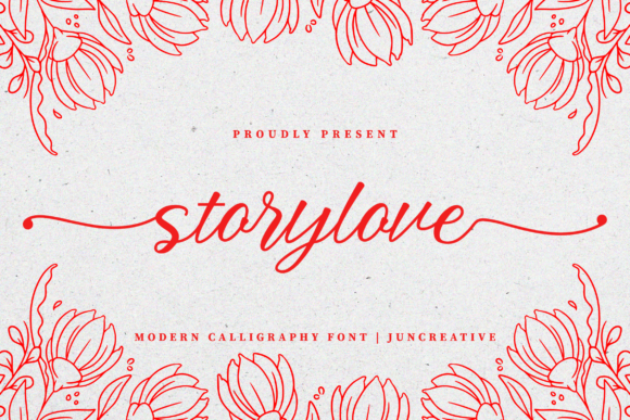 Storylove: A Modern Script Typeface for Editorial Design
