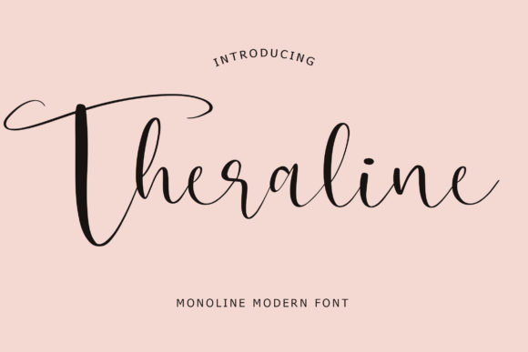 Theraline: A Modern Script Font for Elegant Web Design