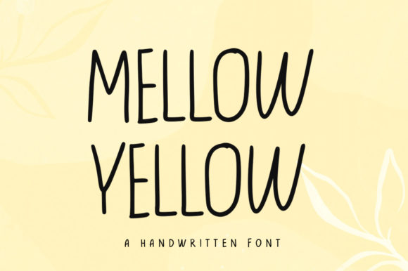 Yellow Mellow: A Tall Handwritten Typeface for Playful Branding